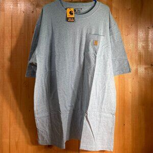 NEW! CARHARTT K87M Large Mens Men Short Sleeve Loose Fit T-Shirt Tee Shirt Blue